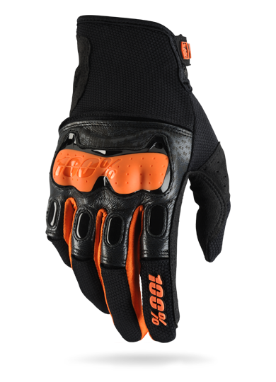 Перчатки 100% Derestricted Black/Orange