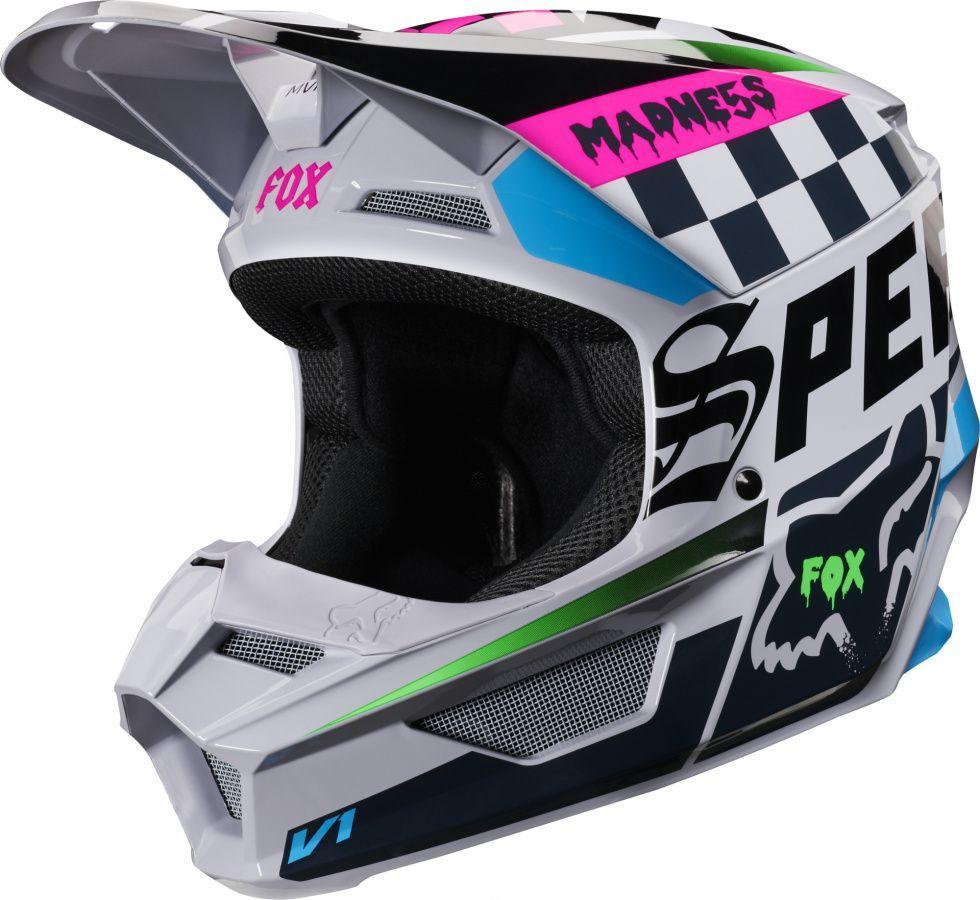 Мотошлем кроссовый Fox V1 Czar Helmet Light Grey