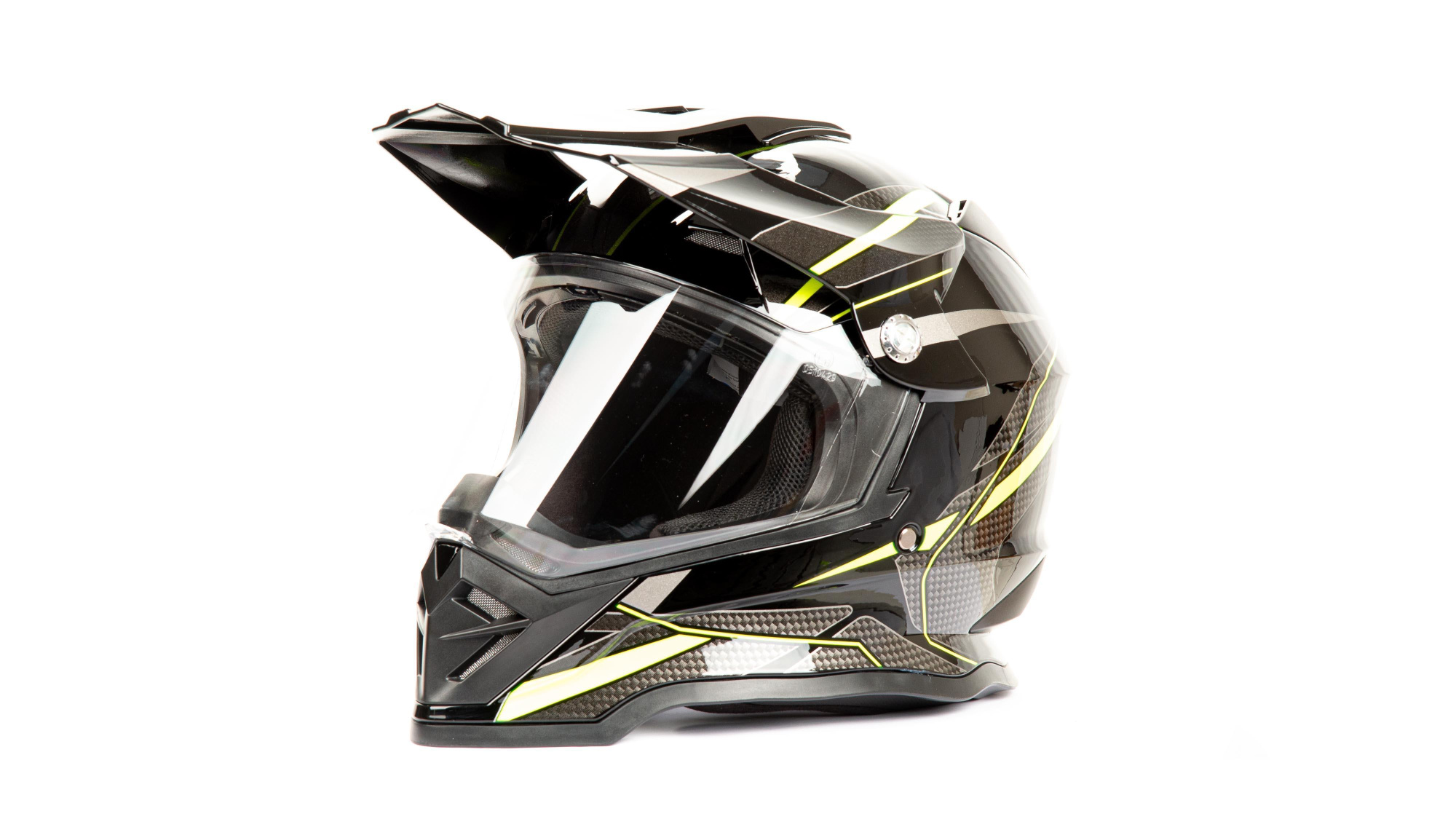 Шлем кроссовый HIZER B6197-1 black/yellow